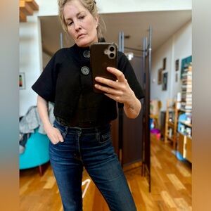 Vintage Saks Cropped Swing Jacket